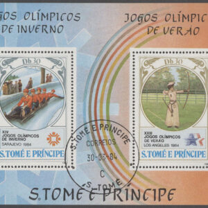 S. Tomé E Principe – M BL 142 A OS i Sarajevo & Los Angeles 1984, Block