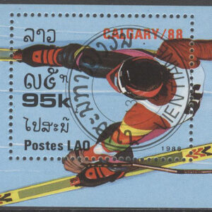 Laos – M BL 120 OS i Calgary 1988 Skidåkning, Block