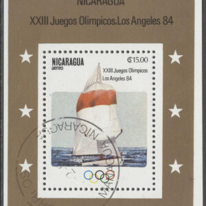 Nicaragua – M BL 147 OS i Los Angeles 1984 Segling, Block