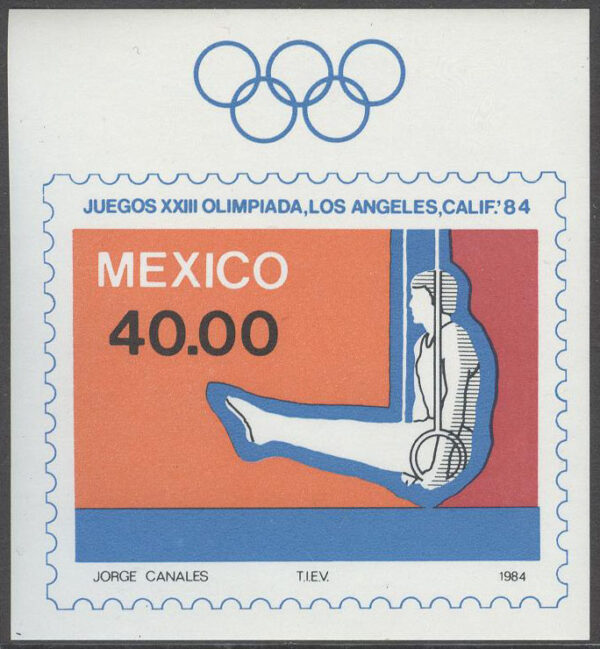 Mexiko - M BL  27 OS i Los Angeles 1984 Gymnastik, Block **