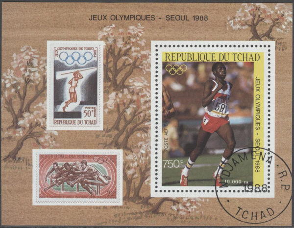 Tchad - M BL 240 OS i Seoul 1988 10000 m Löpning, Block