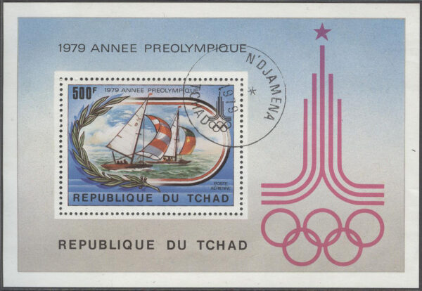 Tchad - M BL  78 OS i Moskva 1980 Segling, Block