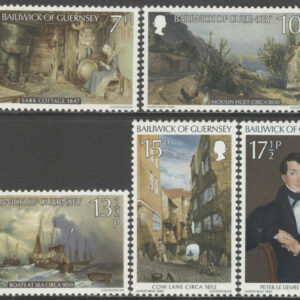Guernsey – M  213-217 Jul 1980 – Konst av P Le Lievre bla landskap, 5 kpl **