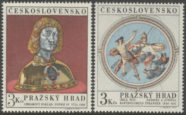 Tjeckoslovakien - M 1943-1944 Prager Burg - Konst, serie 2 kpl **
