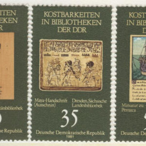 DDR – M 2636-2638 Dyrbarheter på bibliotek i DDR, 3 kpl **