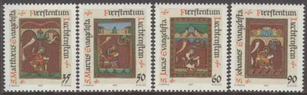 Liechtenstein - M  930-933 Jul 1987 - De 4 evangelisterna, serie 4 kpl **
