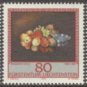 Liechtenstein – M  990-992 Konst av konstnärer från Liechtenstein – Frukt, 3 kpl **