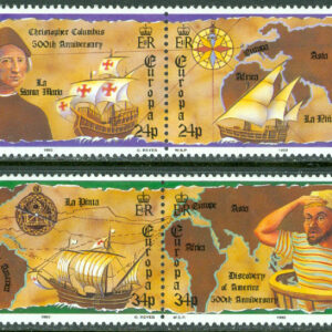 Gibraltar – M  638-641 Europa CEPT 1992 – Upptäckten av Amerika, 2 par kpl **