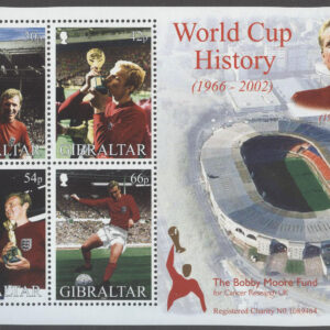 Gibraltar – M BL  50 VM i Fotboll i Japan & Sydkorea 2002 – Bobby Moore, Block **