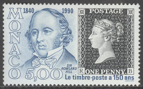 Monaco - M 1956 Frimärket 150 år - R Hill - Drottning Victoria, märke kpl **