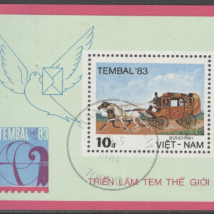 Vietnam – M BL  19 Frim. Utställ. TEMBAL 83 – Hästar & Vagn, Block