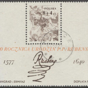 Polen – M BL  67 P P Rubens 400 år – Konstnär, Block