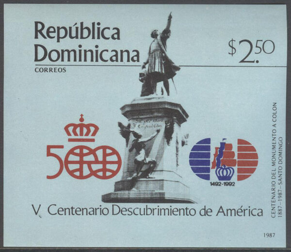 Dominikanska Republiken - M BL  41 Amerika upptäckt 500 år V, Block **