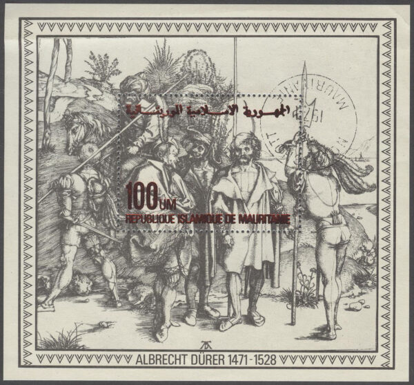 Mauretanien - M BL  23 Albrecht Dürer död i 450 år - Konstnär, Block