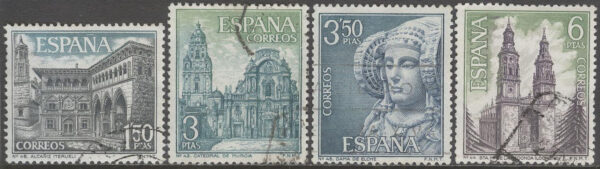 Spanien - M 1825-1828 Sevärdheter XXV bla Santa María de la Redonda, 4 kpl