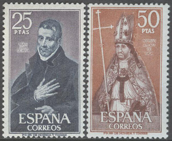 Spanien - M 1846-1848 Personligheter VIII bla J de Avila - Teolog, serie 2 kpl **