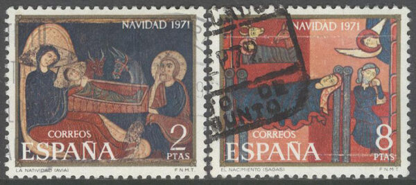 Spanien - M 1956-1957 Jul 1971 - Konst - Altarbilder, serie 2 kpl