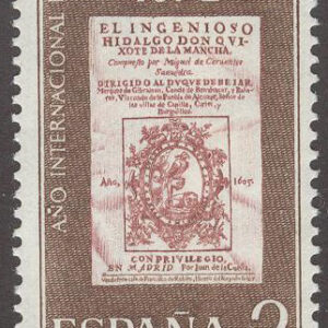 Spanien – M 1971 Internationella Bokåret 1972, märke kpl **