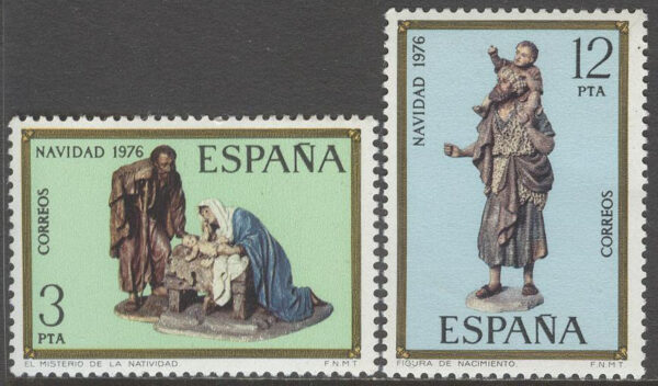 Spanien - M 2261-2262 Jul 1976 - Konst - Krubbfigurer, serie 2 kpl **