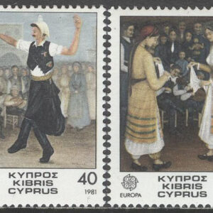 Cypern – M  547-548 Europa CEPT 1981 Folklore, serie 2 kpl **