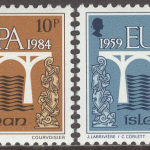 Isle of Man – M  261-262 Europa CEPT 1984 25 år, 2 kpl **