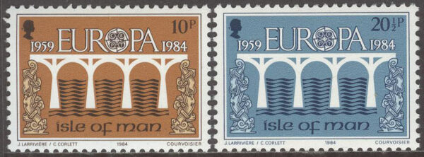 Isle of Man - M  261-262 Europa CEPT 1984 25 år, 2 kpl **
