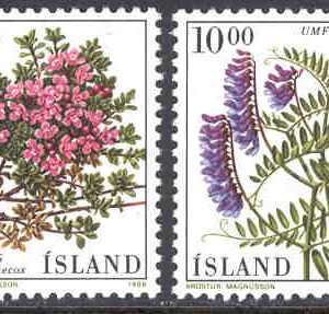 Island – F  726-727 Blommor IX bla Kråkvicker, 2 kpl **