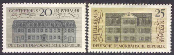 DDR - M 1329-1330 Klassiska tyska humaniststäder, 2 kpl**/*