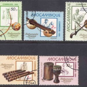 Mocambique – M  804-808 Musikinstrument, 5 kpl stpl