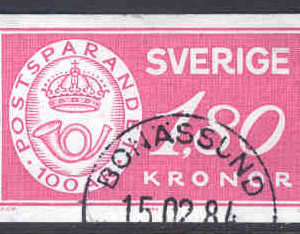 F 1286 Postsparandet 100 år, BONÄSSUND 15.02.84