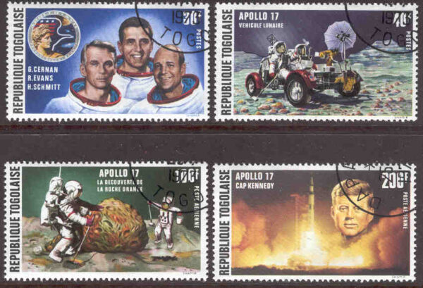 Togo - M  972-975 Apollo 17, 4 kpl stpl