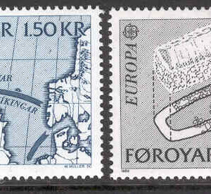 Färöarna – F   72-73 Europa CEPT 1982 – Historiska händelser, 2 kpl **