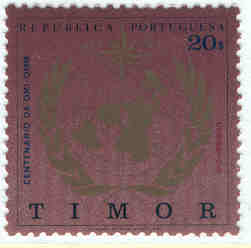 Timor – M  368 Världsorganisationen för Meteorologi WMO 100 år, 1 kpl**