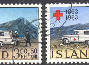 Island – F  412-413 Röda Korset 100 år, 2 kpl