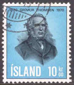 Island – F  482 Grimur Thomsen, diktare, 1 kpl