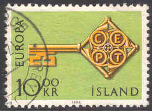 Island – F  455 Europa CEPT 1968, 10 kr