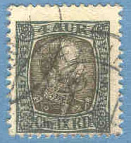 Island – F Tj 27 Christian IX, 4 aur stpl
