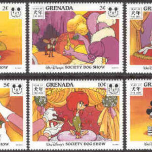 Grenada – M 2822-2827 Disney – Society dog show, 6 ol **