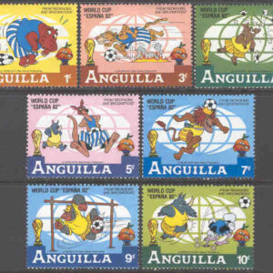 Anguilla – M  501-507 Disneyfigurer i VM i fotboll 1982, 7 ol**
