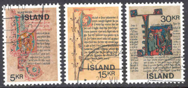 Island - F  476-478 Gamla handskrifter, 3 kpl