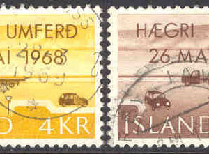 Island – F  456-457 Högertrafiken – Bilar, serie 2 kpl