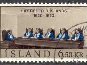 Island – F  475 Islands Högsta Domstol 50 år, 1 kpl