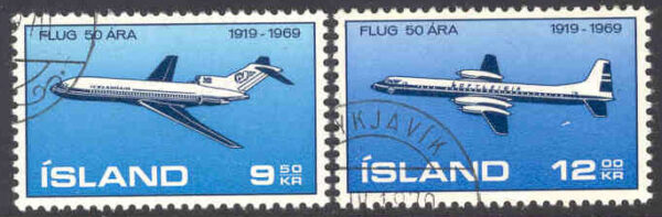 Island - F  469-470 Flyg, Luftpost, Boeing 727,  Rolls-Royce 400A, 2 kpl