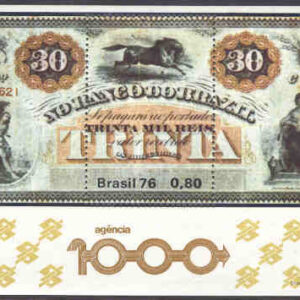 Brasilien – M 1569 (BL 38) Brasiliens banks 1000:e filial öppnas, block kpl **