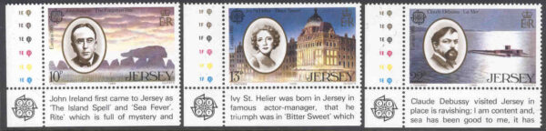 Jersey - M  347-349 Europa CEPT 1985, Europeiska musikåret, 3 kpl **