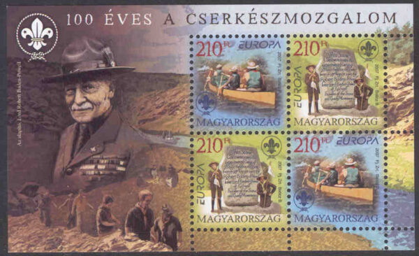 Ungern - M Bl 313 Europa 2007, scouting, block kpl**