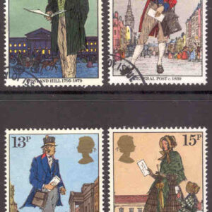 England – M  804-807 Postuniformer – Sir R Hill död i 100 år, 4 kpl stpl