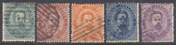 Italien - M   37-40A, 42 A Kung Umberto I, 5 ol