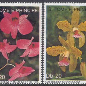 S. Tomé E Principe – M 1109-1110 Blommor, orkidéer, 2 kpl**