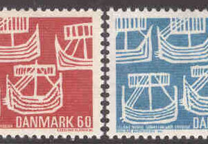 Danmark – F  501-502 Norden II, postsamarbete – Vikingaskepp, 2 kpl **